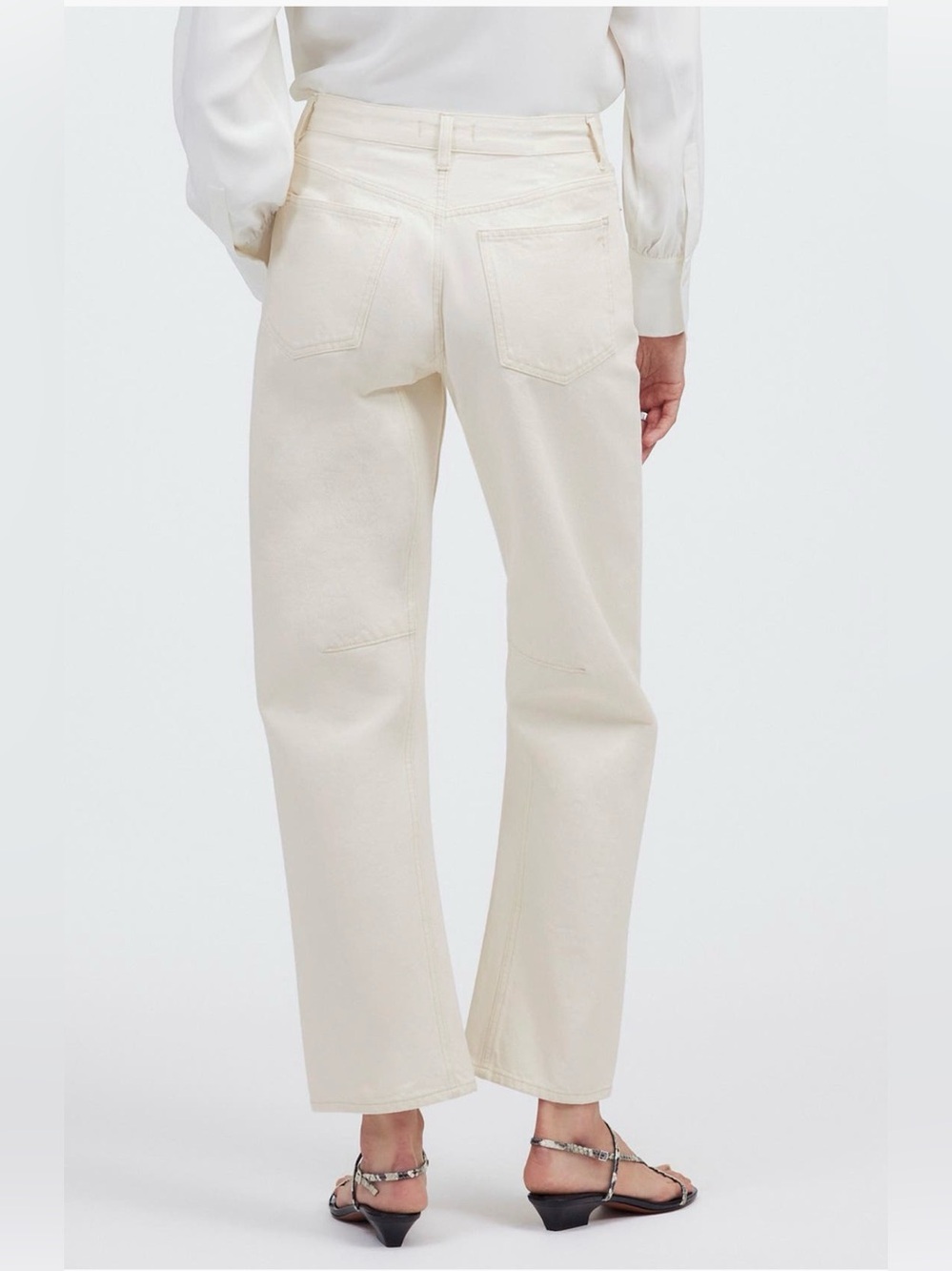 Madewell Darted Barrel Leg Jeans Off-White - Picture 2 of 7